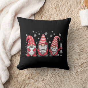 Nurse Christmas Gnomes Cute Xmas Scrub Cushion