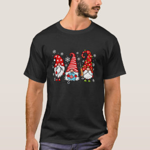 Nurse Christmas Gnomes Xmas Scrub Top ER Rn Nursin
