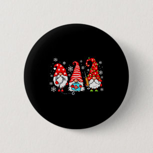 Nurse Christmas Gnomes Xmas Scrub Top Er Rn Nursin 6 Cm Round Badge