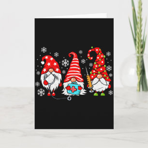 Nurse Christmas Gnomes Xmas Scrub Top Er Rn Nursin Card