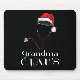 Nurse Christmas Grandma Claus Matching Pajama Sant Mouse Mat