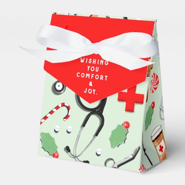 Nurse Christmas Holiday Favour Box (Front Side)