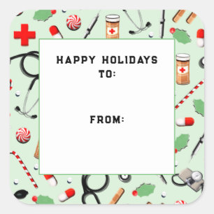 Nurse Christmas Holiday Gift Tags