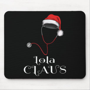 Nurse Christmas Lola Claus Matching Pajama Santa H Mouse Mat