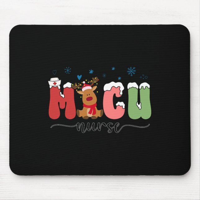 Nurse Christmas Men Women Medical Intensive Care U Mouse Mat (Front)