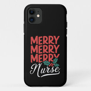 Nurse Christmas Merry Nurse Nursing Gifts Holiday iPhone 11 Case