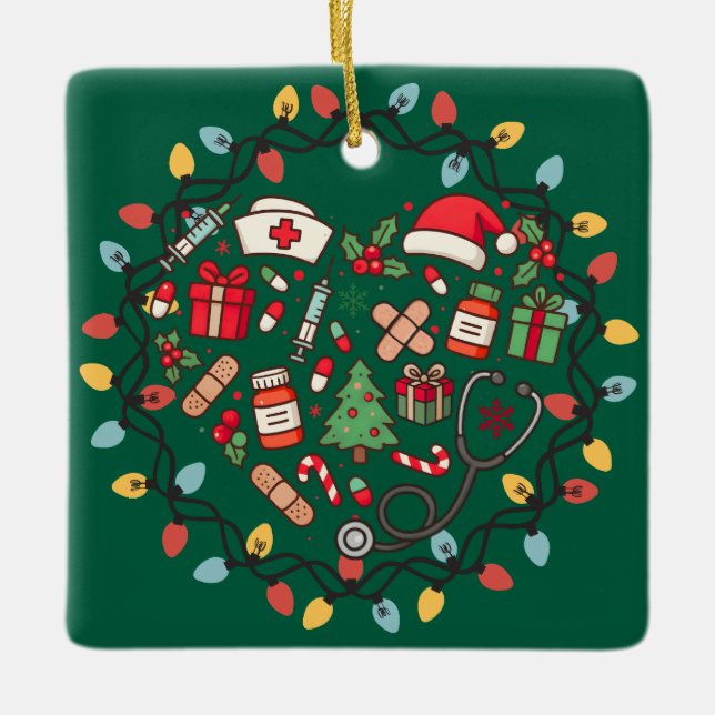 Nurse Christmas Ornament (Front)