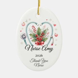 Nurse Christmas Ornament Personalised Name