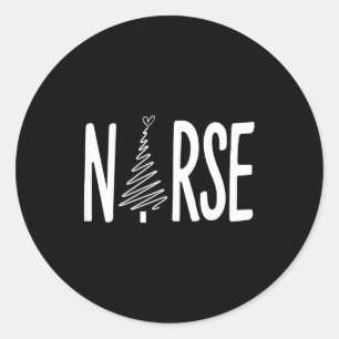 Nurse Christmas Santa Favorite Classic Round Sticker