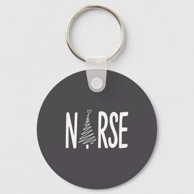 Nurse Christmas Santa Favorite  Key Ring (Front)