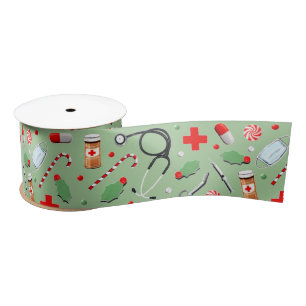 Nurse Christmas Satin Ribbon