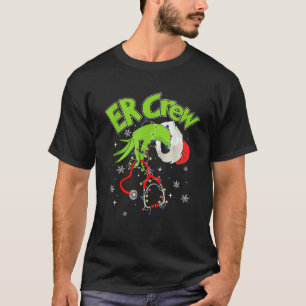 Nurse Christmas Stethoscope ER Crew Xmas Lights Pa T-Shirt