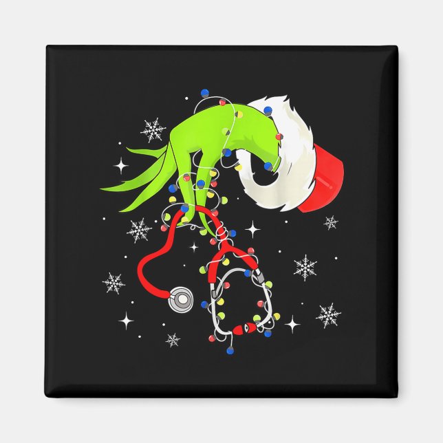 Nurse Christmas Stethoscope Nurses Xmas Pajamas Sa Magnet (Front)