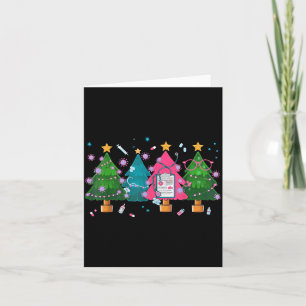 Nurse Christmas Stethoscope Nurses Xmas Scrub Top Card