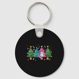 Nurse Christmas Stethoscope Nurses Xmas Scrub Top Key Ring