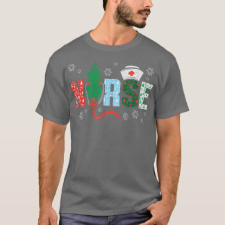 Nurse Christmas Tree Nurses Xmas Pajamas PJs RN ER T-Shirt