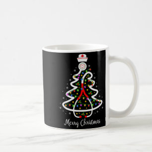Nurse Christmas Tree Shirt Stethoscope Nursing Nic Coffee Mug