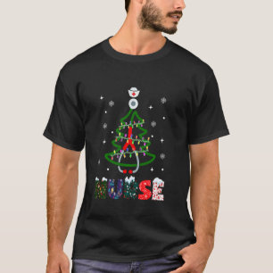 Nurse Christmas Tree Stethoscope Nursing Xmas Orna T-Shirt