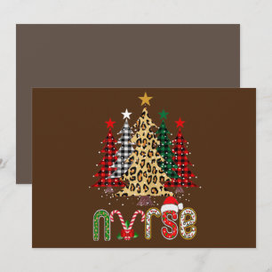 Nurse Christmas Tree Stethoscope RN LPN Scrub Nurs Invitation