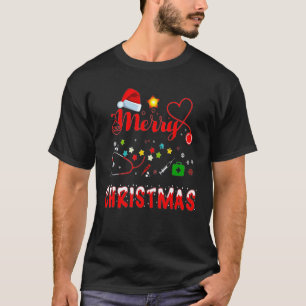 Nurse Christmas Tree Stethoscope Rn Lpn Scrub Nurs T-Shirt