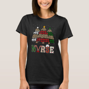 Nurse Christmas Tree Stethoscope RN LPN Scrub Nurs T-Shirt