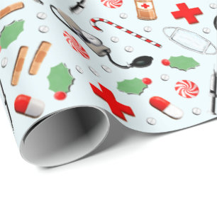 Nurse Christmas Wrapping Paper