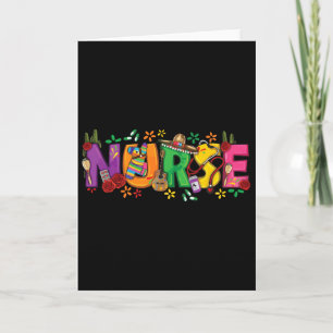 Nurse Cinco De Mayo Fiesta Mexican Nursing Taco Nu Card