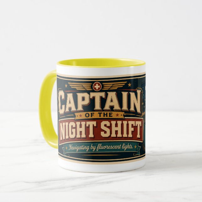 Nurse Coffee Mug for Night Shift Nurses Gift (Front Left)