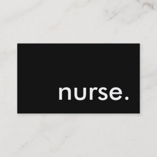 nurse. (colour customisable) business card