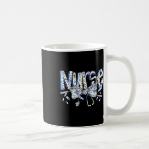 Nurse Coquette Bow Blue Stethoscope Nursing Medica Coffee Mug