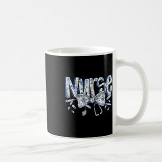 Nurse Coquette Bow Blue Stethoscope Nursing Medica Coffee Mug