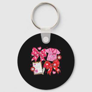 Nurse Coquette Bow Valentine Nurse Rn Pct Cna Girl Key Ring