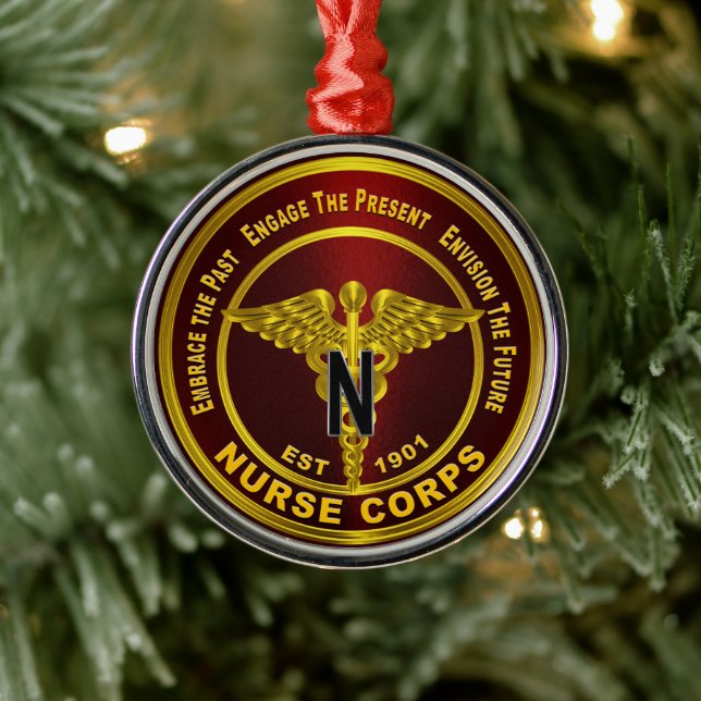 Nurse Corps Christmas Metal Tree Decoration (Tree)