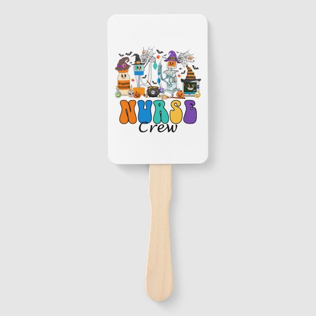 Nurse Crew Halloween Hand Fan (Front)
