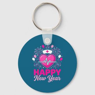 Nurse Crew Heartbeat Nye Countdown Party Year Happ Key Ring