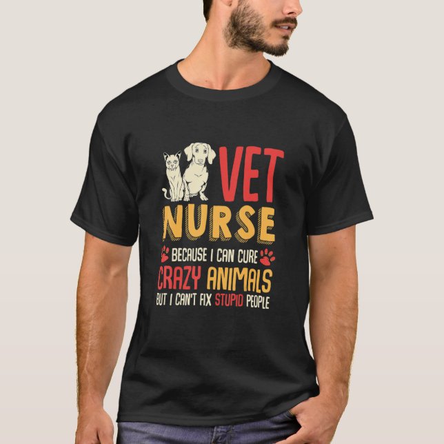 Nurse Cute Dog Sloth Rabbit Horse Fish Turtle Pet  T-Shirt (Front)