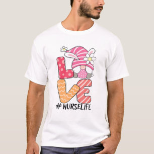 Nurse Cute Gnome Bunny Love Funny Easter Day Chris T-Shirt