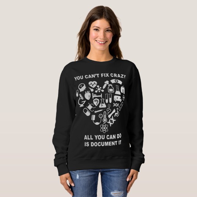 Nurse Cute Heart Nurse Funny Sweatshirt (Front Full)