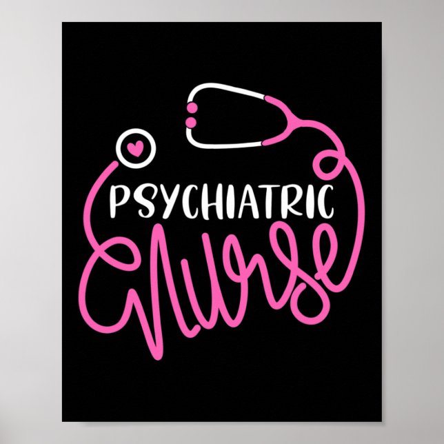 Nurse -cute Rn Mental Health Nursing Psych Nurse  Poster (Front)