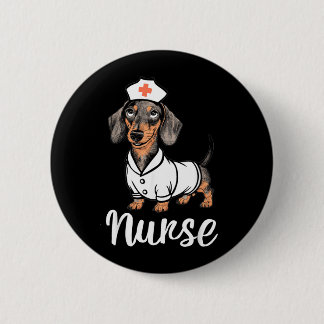 Nurse Dachshunds In Costumes Adorable Nurse 6 Cm Round Badge