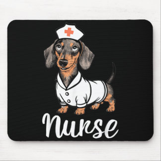 Nurse Dachshunds In Costumes Adorable Nurse Mouse Mat