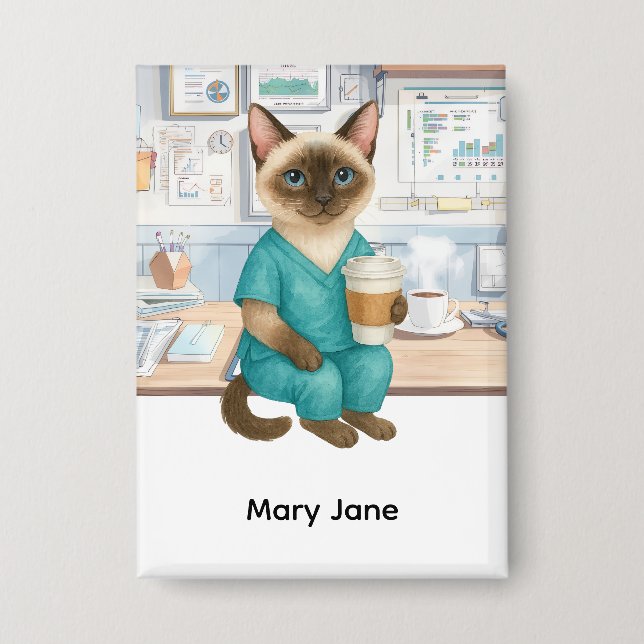 Nurse Daly life Coffee First for cat lovers (Front)