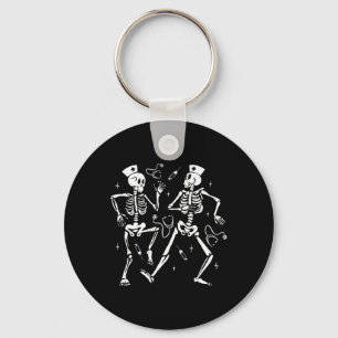 Nurse Dancing Skeleton Halloween Skeleton Costume Key Ring