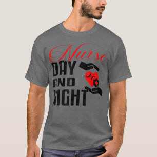 Nurse Day and Night Cute Doctor Aid Nurse T-Shirt