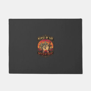 Nurse Day Witch Night Cross Hands Halloween_1 Doormat