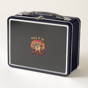 Nurse Day Witch Night Cross Hands Halloween_1 Metal Lunch Box
