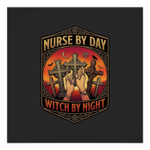 Nurse Day Witch Night Cross Hands Halloween_1 Poster