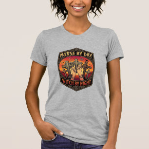 Nurse Day Witch Night Cross Hands Halloween_1 T-Shirt