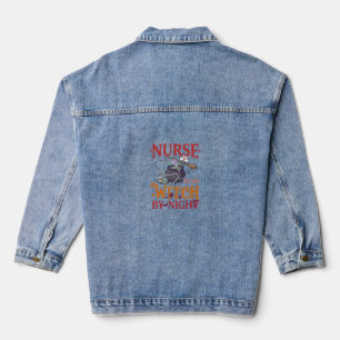 Nurse Day Witch Night Halloween Cauldron Stethosco Denim Jacket