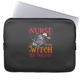 Nurse Day Witch Night Halloween Cauldron Stethosco Laptop Sleeve
